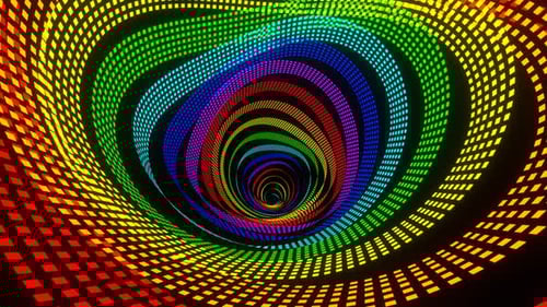 Multicolor Neon Funnel Background Vj Loop In 4K