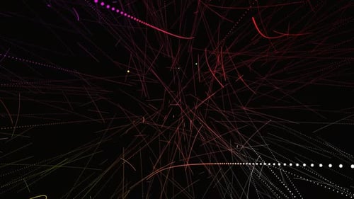Dynamic Abstract Glowing Lines Particle Network Background