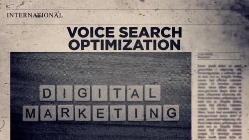 Grunge Glitch Title Reveal for Voice Search and Digital Marketing