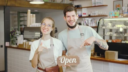 In a Cozy Cafe Friendly Baristas Greet you and an Open Sign Invites you in Its a Community Hub for