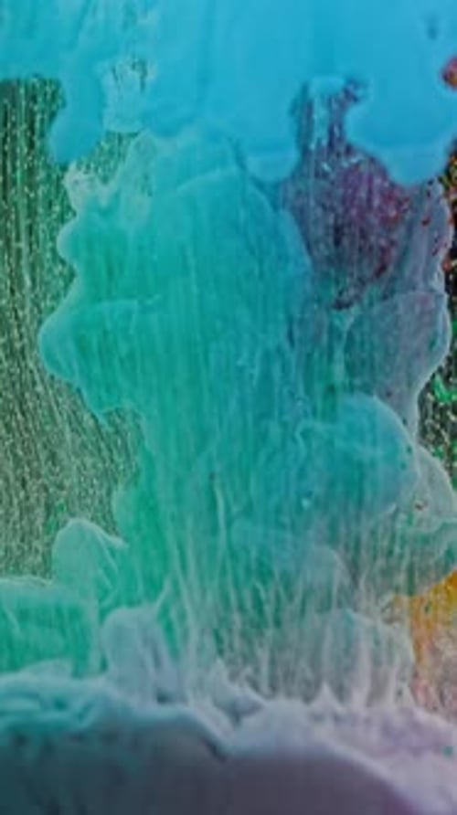 Colorful Ink Dissolving and Flowing in Water