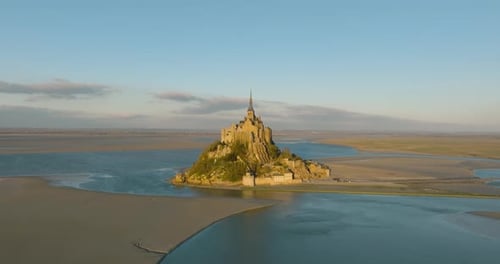 Fly Over Mont SaintMichel One of Europe's Most Unforgettable Sights Located in the Bay Where