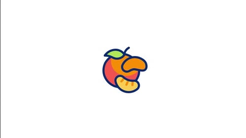Animated Orange Peeling Icon for Food and Beverage Projects