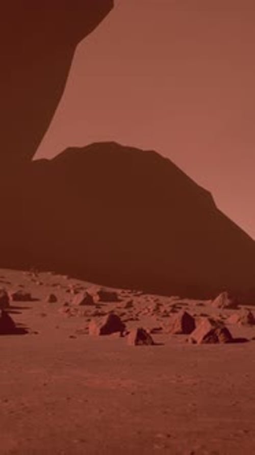 Red Planet with Arid Landscape