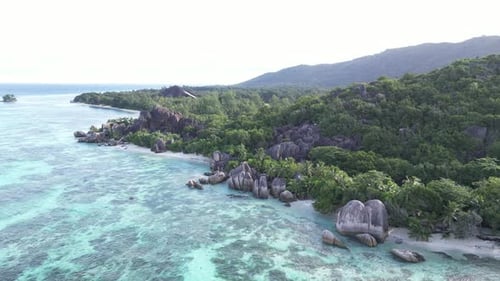 Seychelles scenic aerial drone footage paradise island travel holiday destination