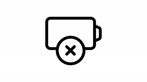 energy line icon animation