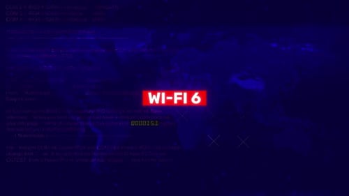Wi Fi 6 Error Warning Text On Hacking Background Screen