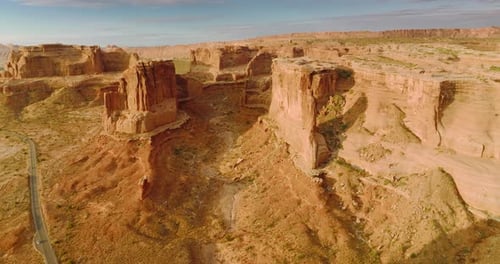 Curved rocks of amazing canyons in Utah, United States.