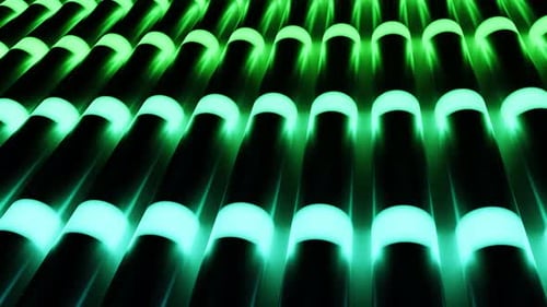 Tube Like Shapes with Moving Slowly Parallel Neon Lights Seamless Loop