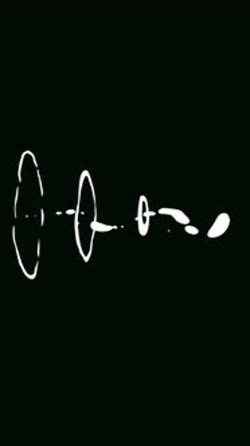 White sound wave on black background