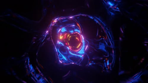 4K Blue/Red Warmhole Inside VJ Loop Background Animation
