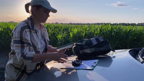 Woman Agronomist Prepares for Field Research