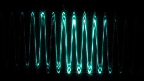 Rendu numérique de lumières incandescentes ondulées