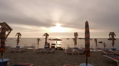 sunset timelapse at the beach at Ischia