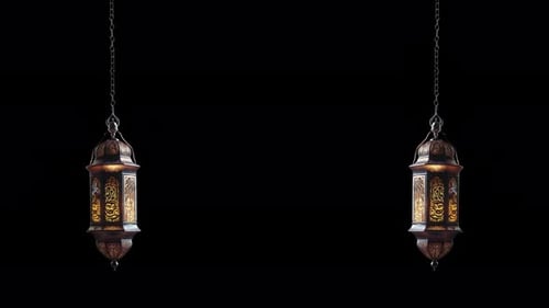 Ramadan Lantern With Alpha Channel Included Loop 13