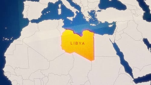Libya Glow Map für Inhalte in sozialen Netzwerken