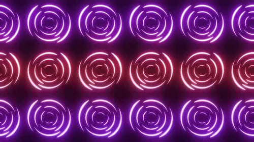 Vibrant neon vortexes pulse with electric energy in a dynamic loop