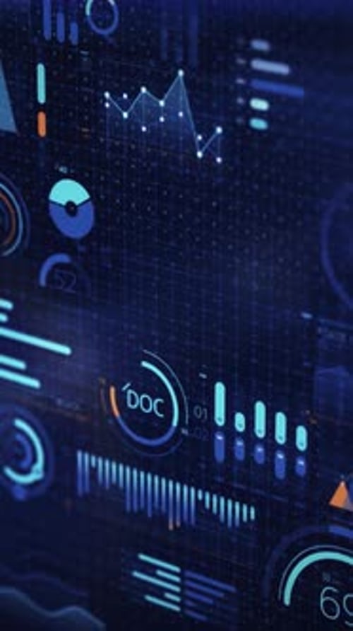 Array of Stock Market Infographics in Motion
