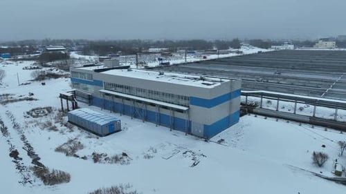 Plant Shows Administrative Building and Settling Tanks