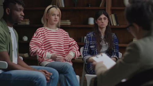Group Therapy Session with Young Adults