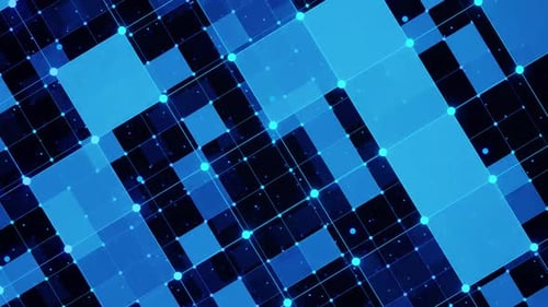 Futuristic neon grid background with glowing blue a dark surface, sci-fi, technology, and digital bg