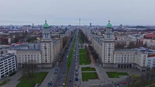 Vue aérienne de Frankfurter Tor, Berlin, Allemagne