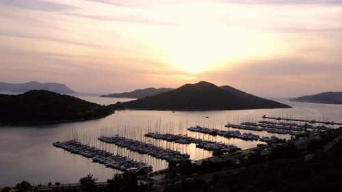 Sunset at Marina in Kas Turkey