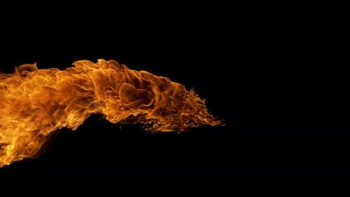 Horizontal flames dance in super slow motion captured on phantom flex 4k