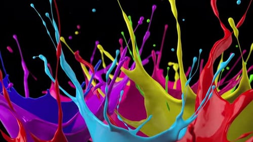 Vibrant Liquid Paint Splash Transition Animation