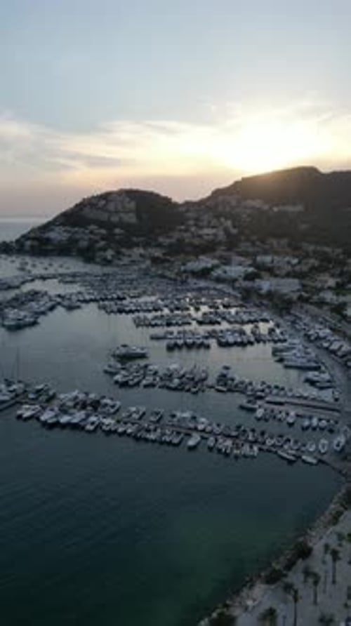 Aerial video over Avinguda de Gabriel Roca i Garcías, Palma de Mallorca island, Spain