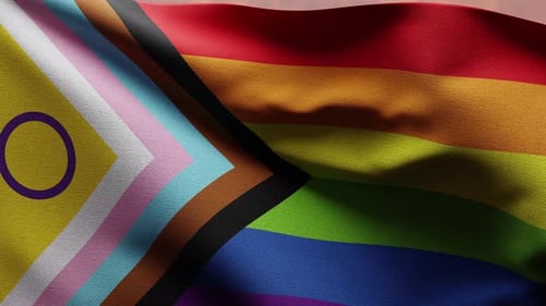 Progress Pride Flag Waving Loop