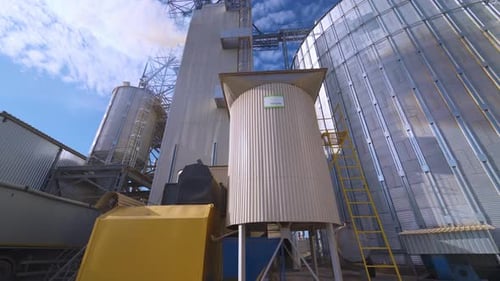 Agricultural silo. Storage and drying of cereals, wheat, corn