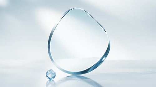 Transparent glass geometry background