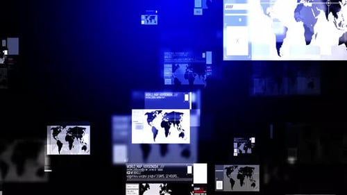 Technologie: Schleife mit blauem Hintergrund