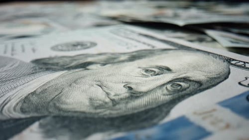 Macro Shot of United States One Hundred Dollar Bills