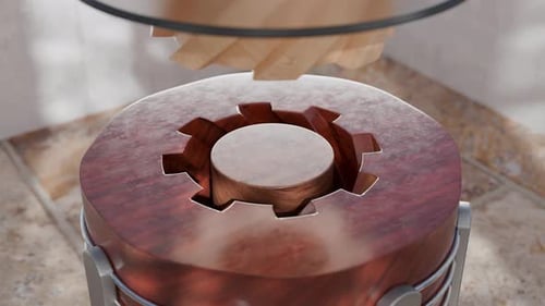 Gears Fitting Looping 3d Rendering
