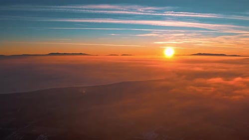 Cloudy Sunset Landscape