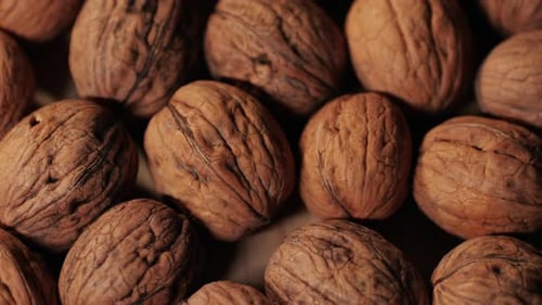 Walnuts in a Shell Top View Gesundes Snackprodukt, reich an Mineralien und Vitaminen