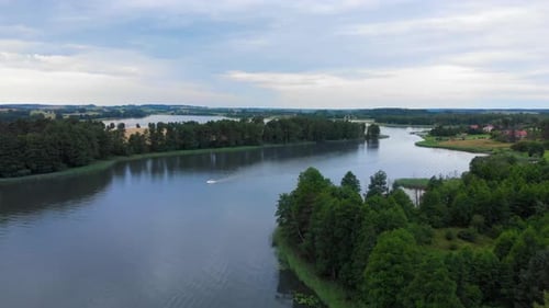 Boat Moving on a Lake