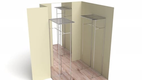 Mecanismo 3D para abrir un armario de miniarmario