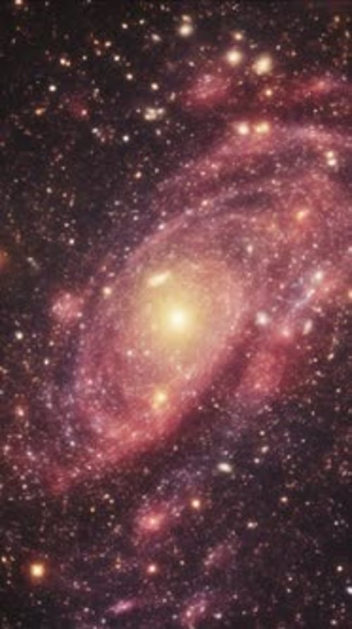 Abstract Swirling Galaxy Animation with Cosmic Stars