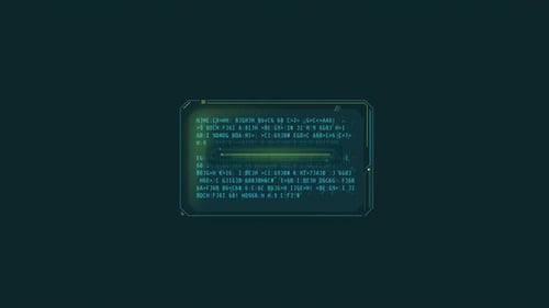 Ventana de decodificación de texto pequeña con línea de carga