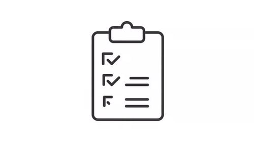Animated Flat Design Checklist Icon Reveal