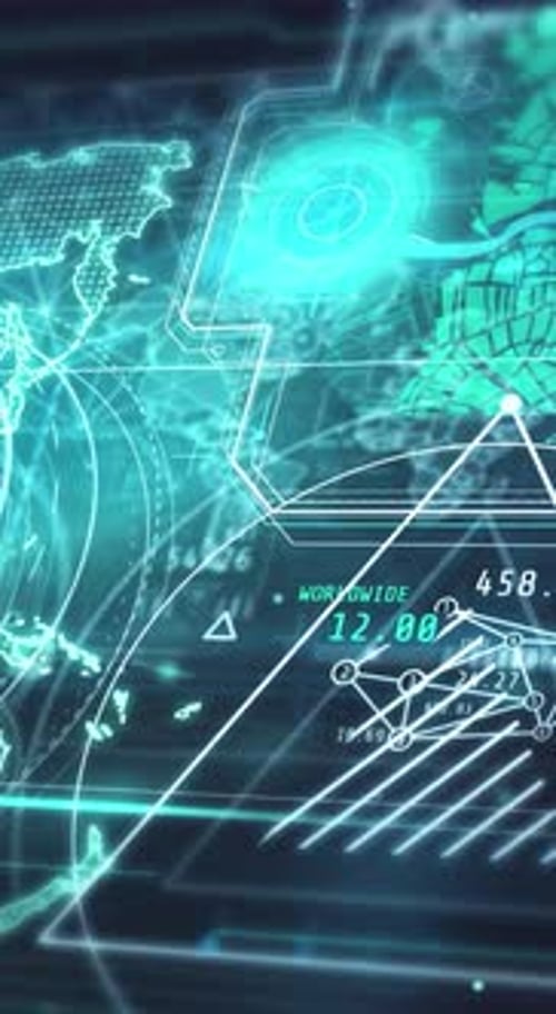 Dynamic Global Network Data Interface HUD Animation