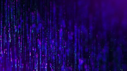 Abstract Blue and Pink Particles