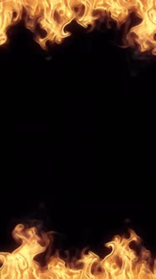 Fiery Orange Flames Seamless Fire Loop Video-Alphakanal-Loop-Overlay, vertikal (2)