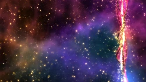 Vídeo animado de fundo colorido para estrelas do espaço sideral