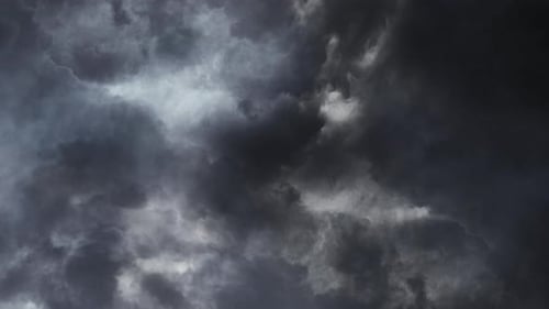 Ominous Dark Storm Clouds Rolling Across the Sky