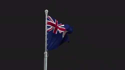 3D Anguilla Flag Waving Loop Animation
