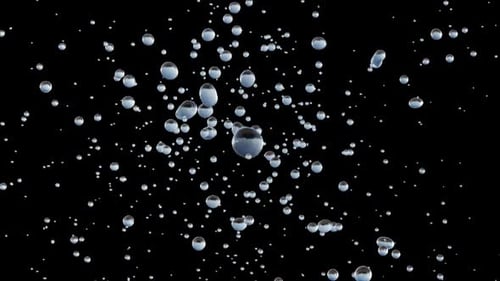 Drop of Water splashing in circle formation on transparent background